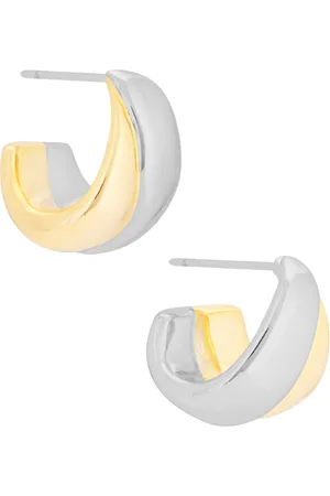 mega Crossover Earrings in Metallic Gold