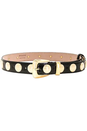 Khaite Studded Benny Belt In & Gold in