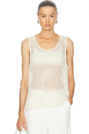 WAO Crochet Tank Top in White