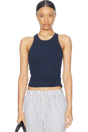 ÉTERNE High Neck Fitted Tank Top in