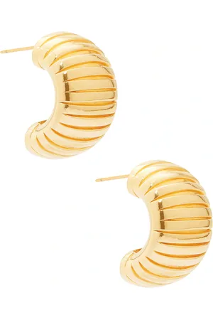 mega Large Step Earrings in Metallic Gold