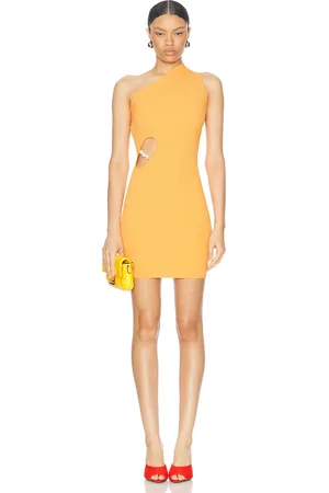 Moschino One Shoulder Mini Dress in Orange
