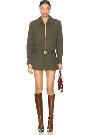 SER.O.YA Sanders Twill Dress in Green