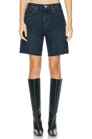 RE/DONE Boyfriend Cutoff Short in Denim-Dark
