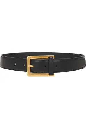 Saint Laurent Leather Belt in Black