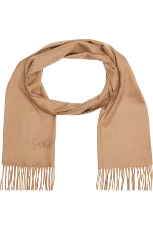 Saint Laurent Cashmere Scarf in Tan