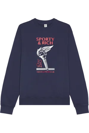 Sporty & Rich Torch Crewneck in Blue