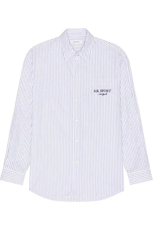 Sporty & Rich S.R. Sport Oversized Shirt in White