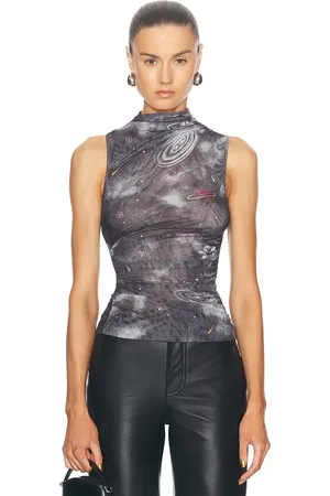 Moschino Turtleneck Top in Charcoal