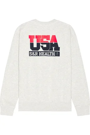 Sporty & Rich Team USA Crewneck in Light Grey