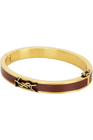 Saint Laurent Thin Bangle in Brown