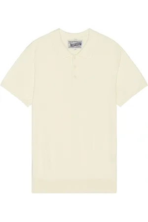 Schott NYC Basket Weave Polo in White