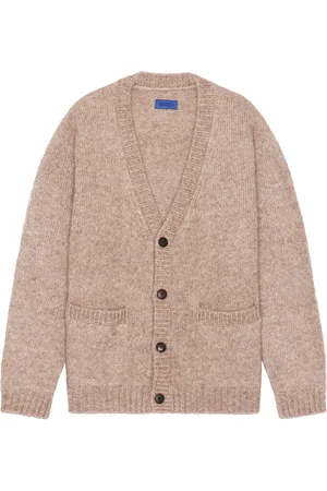 Saturdays NYC Michael Shaggy Wool Cardigan in Brown
