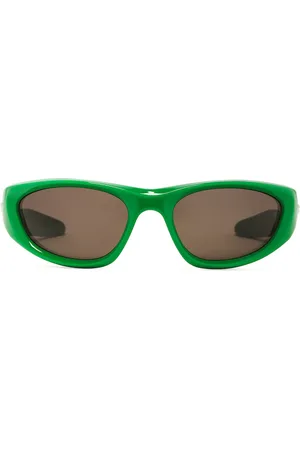 Bottega Veneta Mixed Materials Sunglasses in