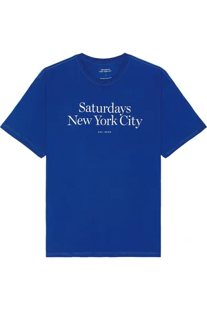 Saturdays NYC Miller Standard Short Sleeve Tee in Blue
