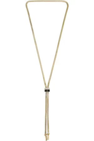 DEMARSON Emerie Slider Necklace in Metallic Gold