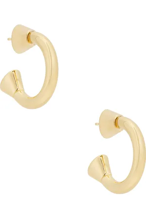 Bottega Veneta Hoop Earrings in Metallic Gold