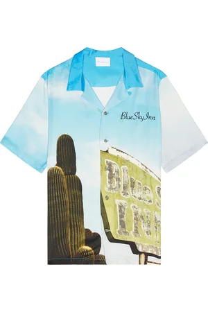 BLUE SKY INN Cactus Sign Top in Multi