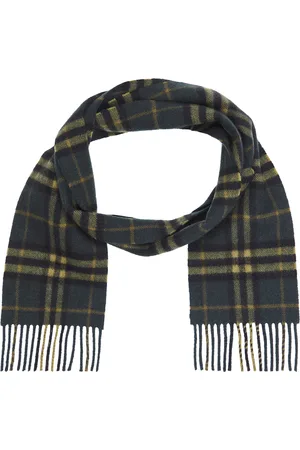 Burberry Check Cashmere Scarf in Charcoal