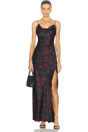 Nicholas Ariel Cowl Neck Long Dress in Black
