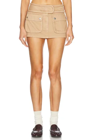SIMON MILLER Campo Cargo Skirt in Beige