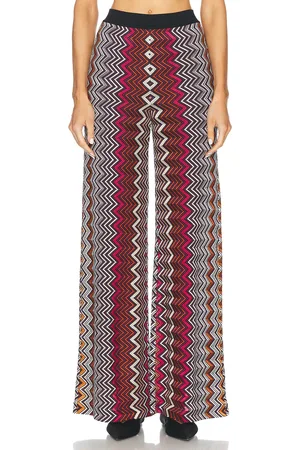 Missoni Wide Leg Trouser in Rust,Pink