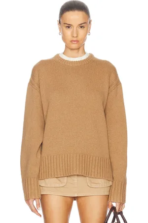 Guest In Residence Cozy Crew Sweater in Tan