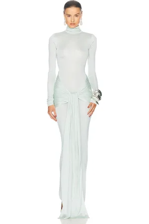 Helsa Slinky Jersey Sarong Maxi Dress in