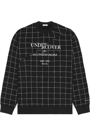 UNDERCOVER Grid Print Sweater in Black