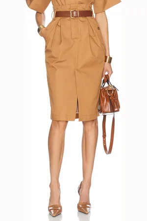 Helsa Paperbag Skirt in Tan