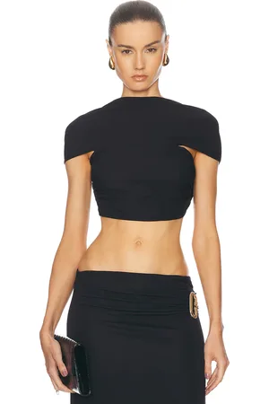 Casablanca Draped Crop Top in