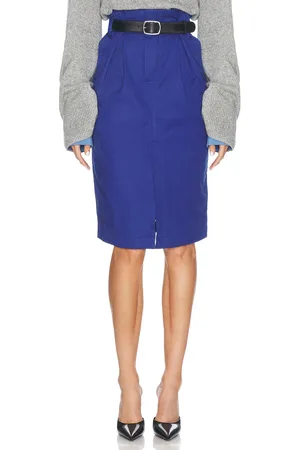 Helsa Paperbag Skirt in Blue