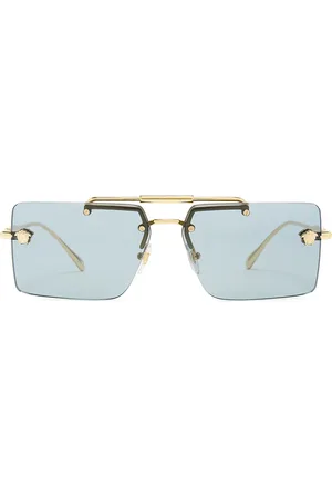 VERSACE Rectangular Sunglasses in Blue