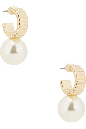 Roxanne Assoulin Swan Hoop Earrings in Metallic Gold