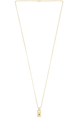 LOREN STEWART Padlock Wrap Necklace in Green