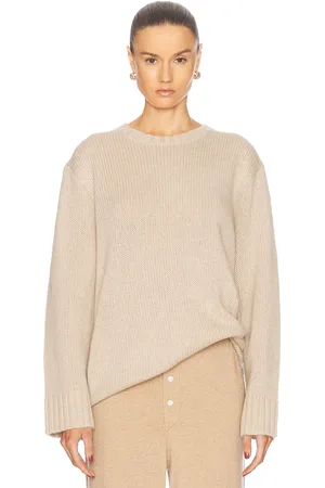 Jenni Kayne Cashmere Amelia Crewneck Sweater in Brown