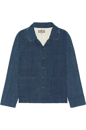 Kartik Research Cropped Jacket in Blue
