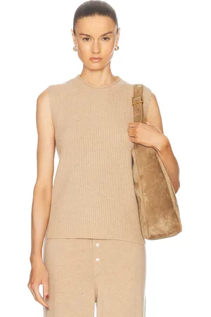 Guest In Residence Layer Up! Cashmere Vest in Beige