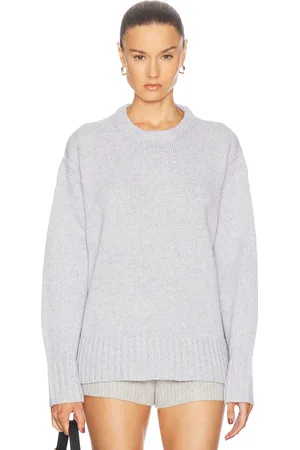 Guest In Residence Cozy Crew Cashmere Sweater in Grey