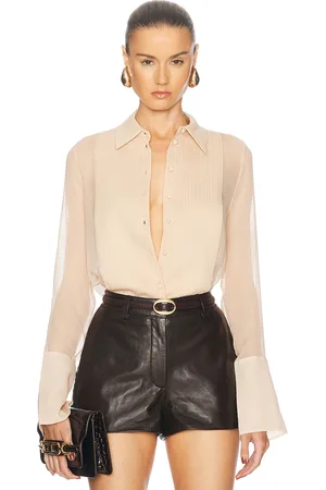 Retrofete Jemma Silk Blouse in Peach