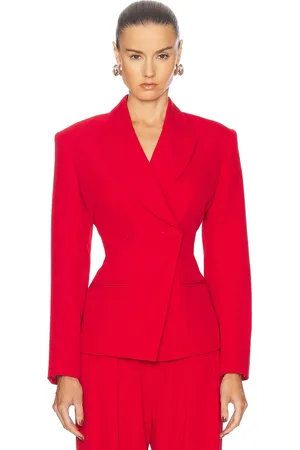 The Sei Cinch Blazer in Red