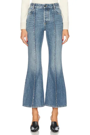 Bottega Veneta Cropped Kick Flare Leg in Denim-Medium