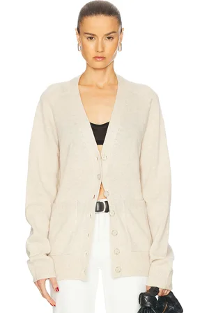 ÉTERNE Theodore Cashmere Cardigan in Beige