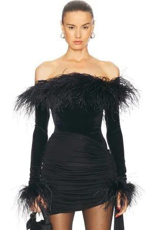 Oseree Velvet Plumage Bodysuit in