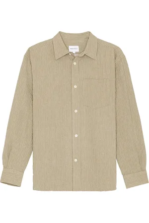 Norse projects Mo Oversized Striped Shirt in Beige