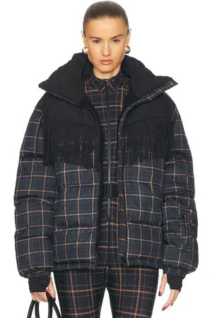 The Upside Après Ski Lumiere Fox Puffer Jacket in Black