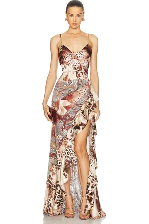 Retrofete Raelynn Silk Dress in Brown