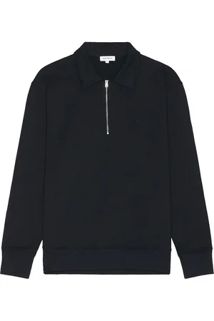 Norse projects Ketel Relaxed Organic Norse Logo Half Zip in Navy