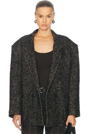 R13 Oversized Double Breasted Blazer in Black