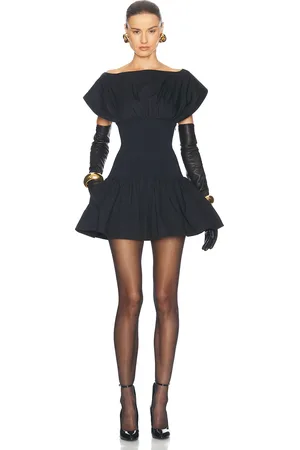 Helsa Rib Mix Shirting Mini Dress in